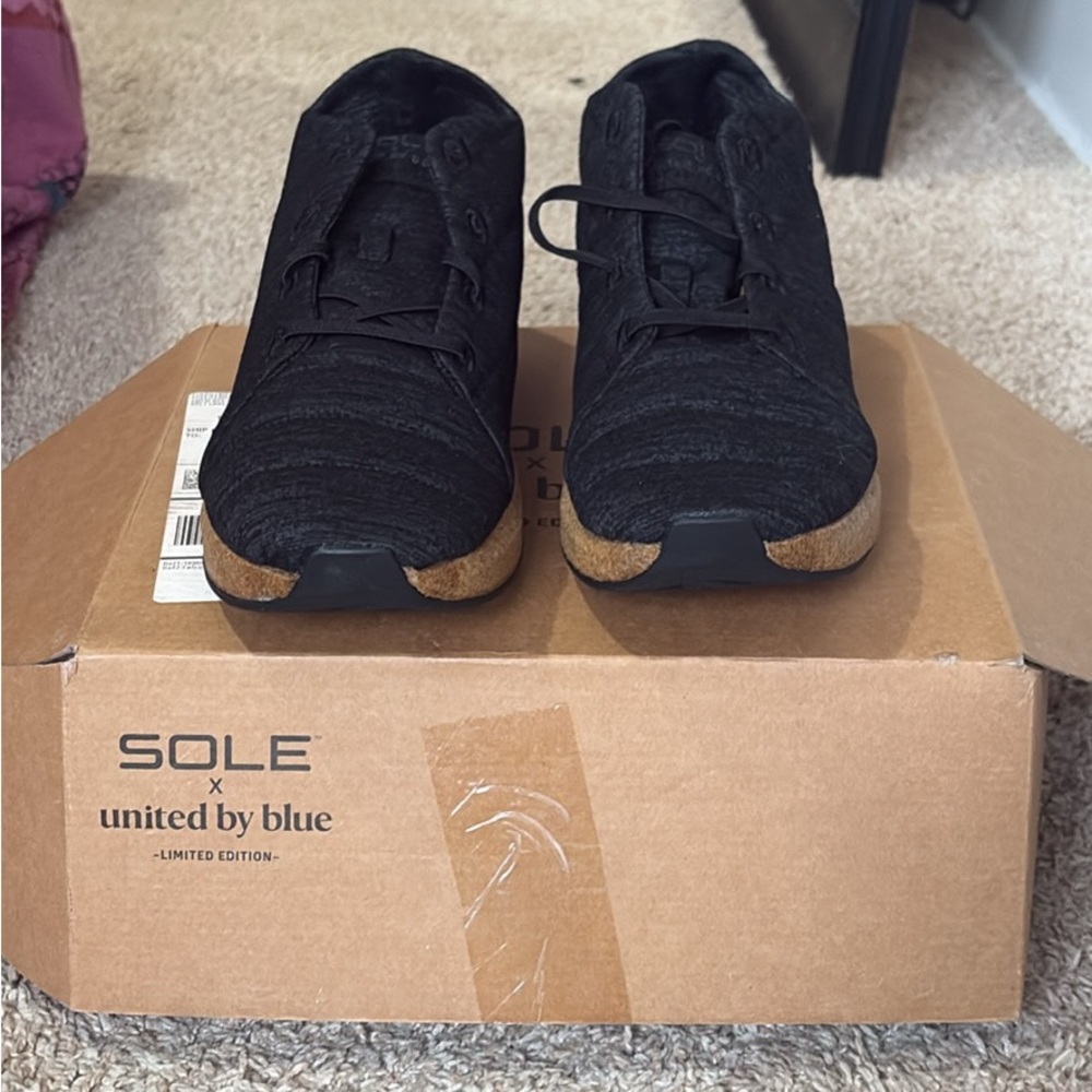SOLE x united by blue Black Knit Sneakers
